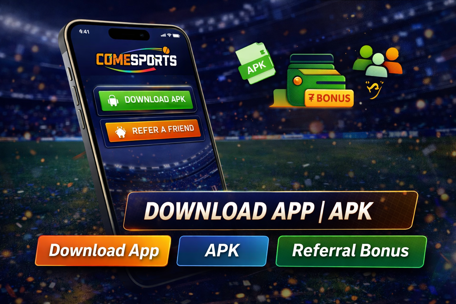 RS9 SPORTS app promotion artwork